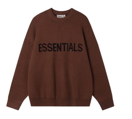 The Essentials Round Neck Dark Brown Sweater
