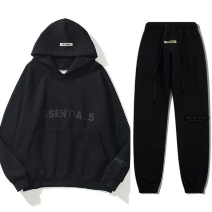 Essentials Fear Of God Oversized Black Tracksuit