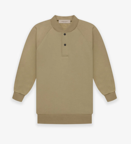 Essential Womens 3/4 Sleeve Henley Oak